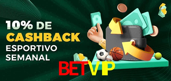 10% de bônus de cashback na BETVIP